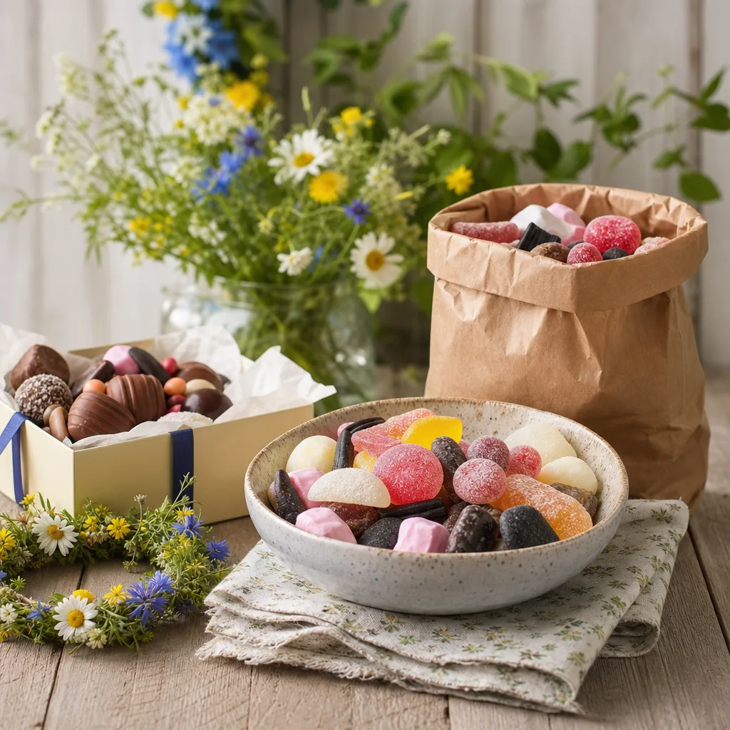 Redaktionell bild för Midsommargodis