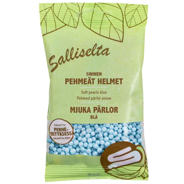 Mjuka Sockerpärlor Blå 80 gram