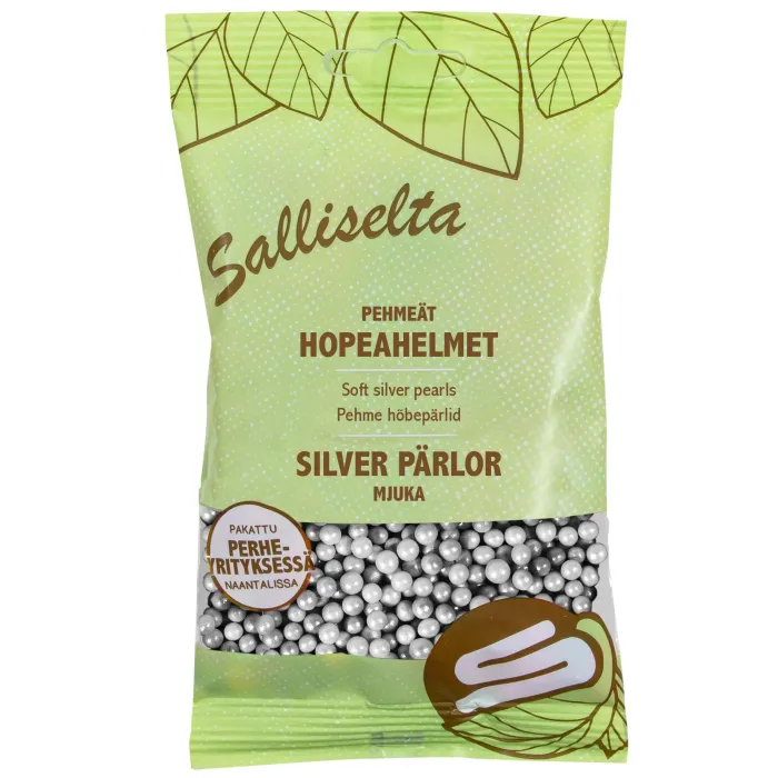 Mjuka Sockerpärlor Silver 80 gram